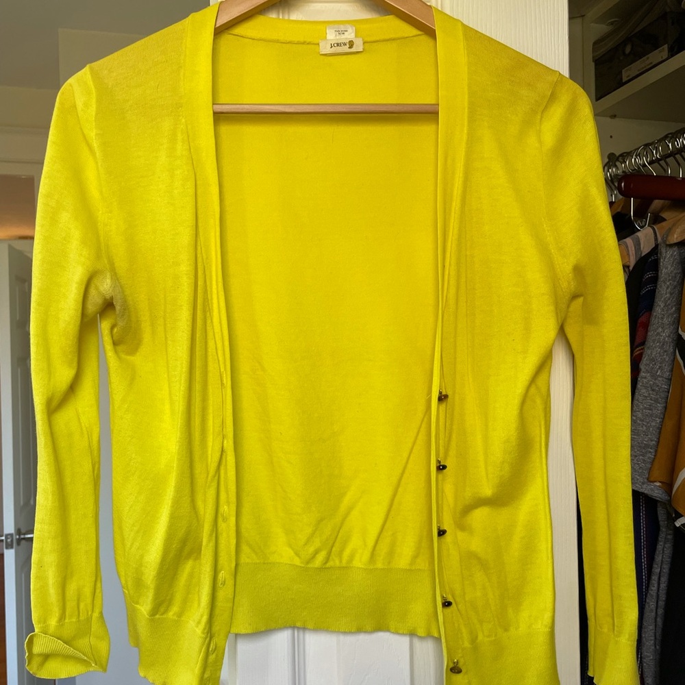 J Crew Citron cardigan